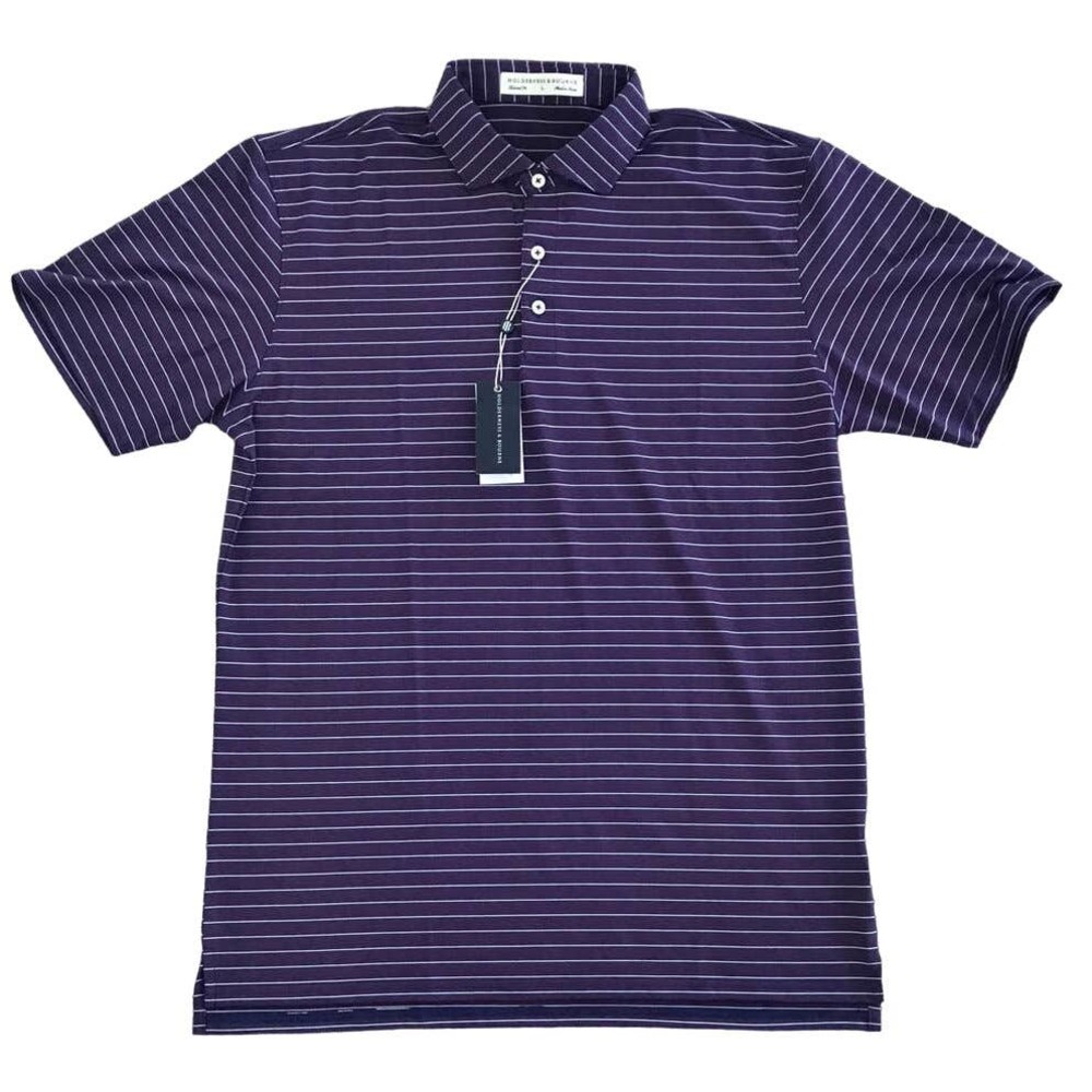 Purple Striped Polo Shirt
